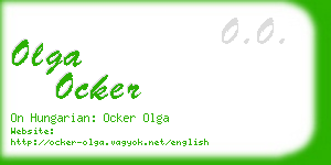 olga ocker business card